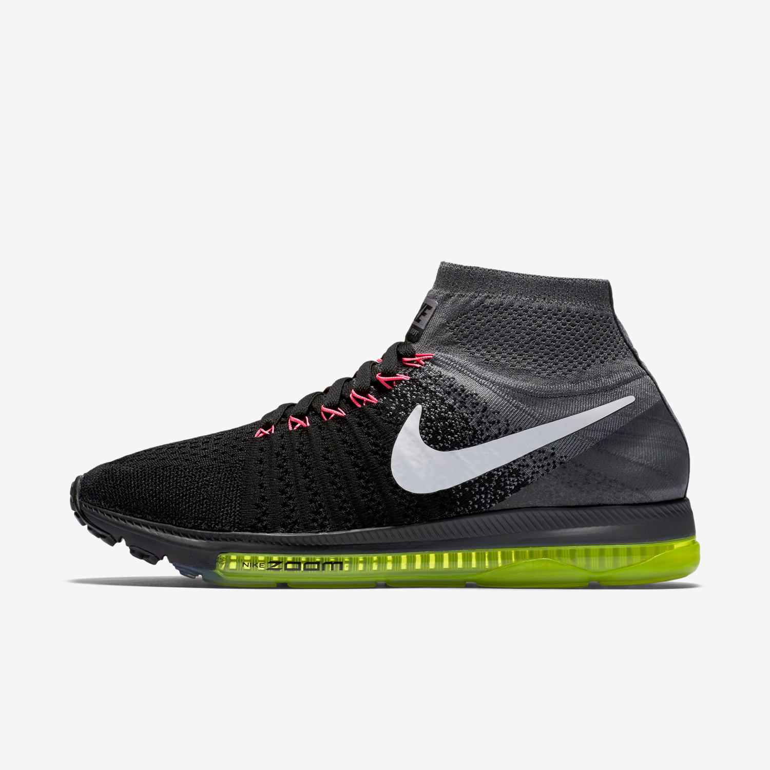 αθλητικα για τρεξιμο γυναικεια Nike Air Zoom All Out Flyknit μαυρα/γκρι/ασπρα 72720947DL
